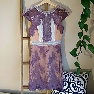 Purple lace dress